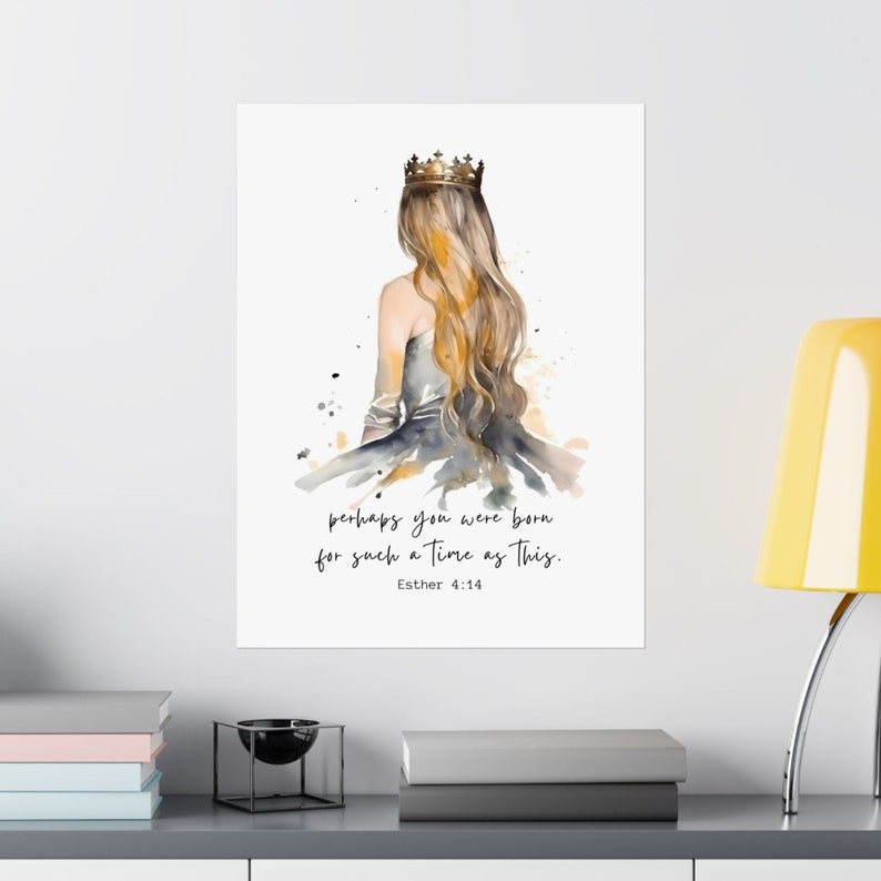 For Such a Time as This Watercolor Poster Esther 4:14
