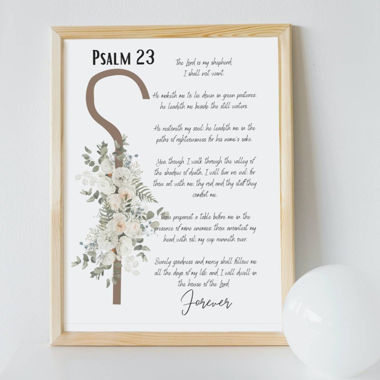 Psalm 23 the Lord is My Shepherd Bible Verse Print Christian - Etsy