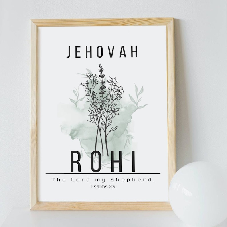 Names of God Set of 6 Christian Art Prints Jehova Jireh Rapha - Etsy