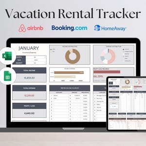Rental Property Tracker Landlord Spreadsheet Multi Property Income and Expense Excel Google Sheets Rental Bookkeeping Rent Payment Tracker