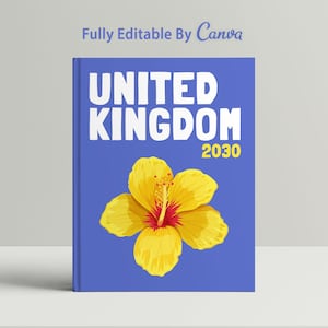 United Kingdom Creative Travel Photo Book Canva Template, Maison Aesthetic, Modern Designer Coffee Table Book, Customizable Travel Album