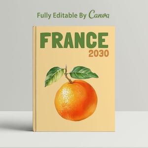 France Creative Travel Photo Book Canva Template, Maison Aesthetic, Modern Designer Coffee Table Book, Customizable Travel Album