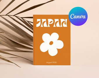 旅行フォトアルバムテンプレート、デジタルフォトアルバム、編集可能なCanvaテンプレート、コーヒーテーブルブック、冒険の思い出のスクラップブック、DIY印刷可能な本
