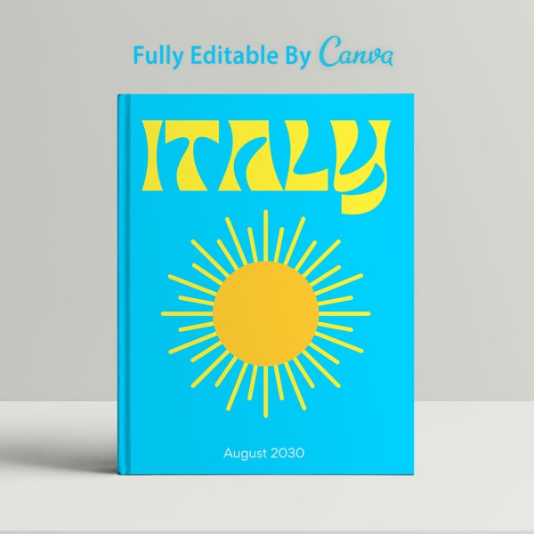 Designer Reise Fotobuch Canva Vorlage, Maison Creative, Modernes Kaffeetisch Buch, Anpassbares Reise Album, Italien Designer Buch