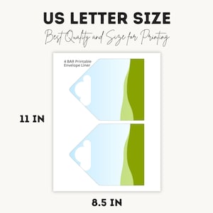 Envelope Liner Template, Easy and Fully Customized Envelope Liner, DIY Print Your Own, Photo Envelope Liner (8 Popular Sizes) image 4