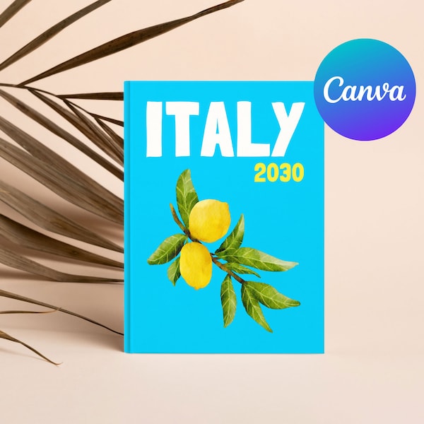 Italy Creative Travel Photo Book Canva Template, Maison Aesthetic, Modern Designer Coffee Table Book, Customizable Travel Album