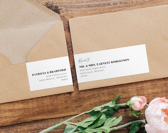 DIY Wrap Around Address Labels Template, DIY Wedding Invitation Envelope Labels, Editable Canva Template, Printable Address Stickers