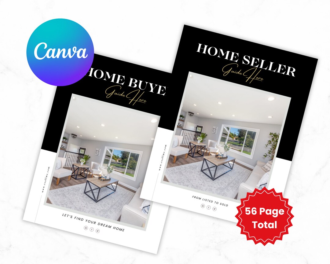 Real Estate Buyer and Seller Guide | Editable Canva Templates | Real ...