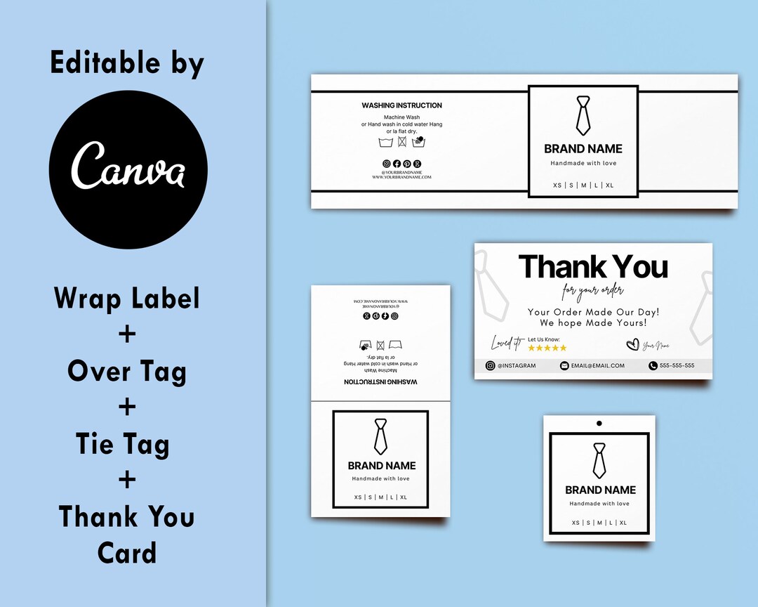 personalised tie on labels