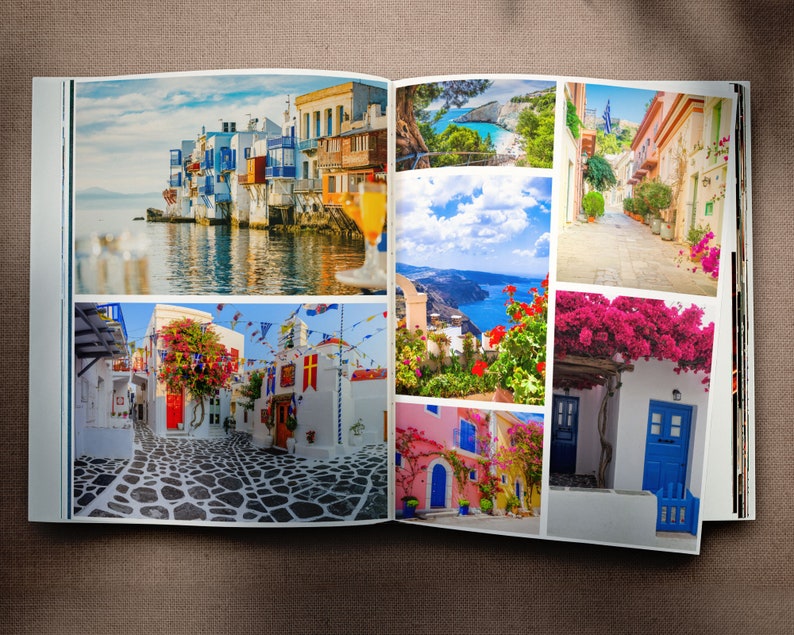 Coffee Table Travel Photo Book Template, Fully Editable Maison