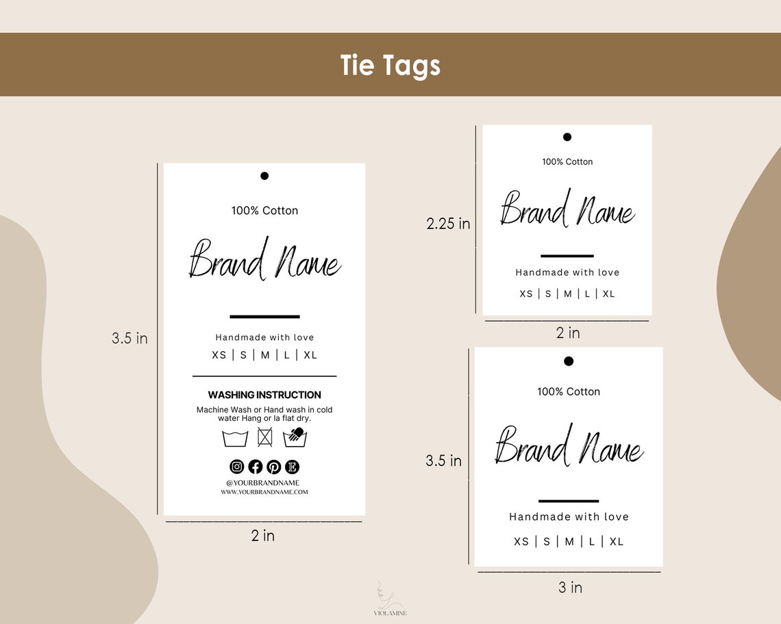 Editable Dishcloth Label Template DIY Washcloth Hang Tag - Etsy