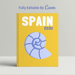 Spain Creative Travel Photo Book Canva Template, Maison Aesthetic, Modern Designer Coffee Table Book, Customizable Travel Album