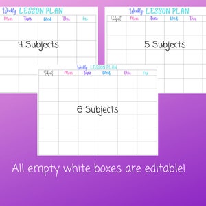 Editable and Printable Lesson Plan Template and Weekly Lesson Planner ...