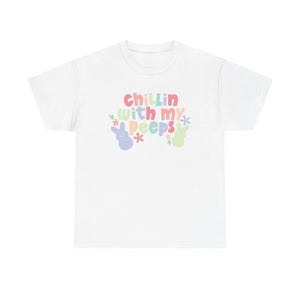 Unisex Easter Cotton Tee, Peeps Shirt, Easter Peeps T-shirt