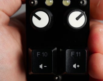 Right Hand Midi Acrylic Midi Controller 2 buttons, 2 potentiometers, 2 LEDs