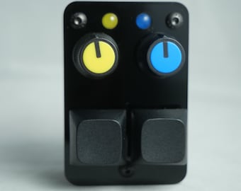 Right Hand Midi Acrylic Midi Controller 2 buttons, 2 potentiometers, 2 LEDs