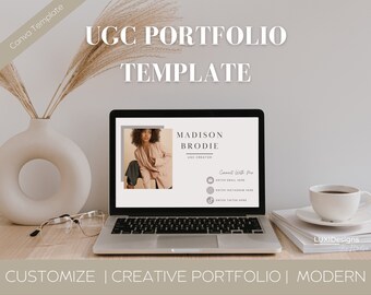 Aesthetic UGC Portfolio | UGC Template | UGC Media Kit | Ugc Portfolio Template | Ugc Website | Ugc Creator Canva Website | Ugc Creator