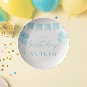 Personalized Birthday Plate, Toddler Birthday Plate, 1st Birthday, First Birthday Party, Boys Birthday Party, Birthday Traditions