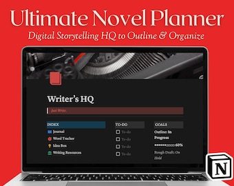 Ultimate Notion Template for Writers, Writers Notion Planner, NaNoWriMo / Preptober Story Outliner, Author Organizer, Novel Writing