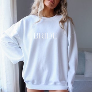 BRIDE Sweatshirt | Crewneck | White | Gray