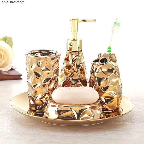 Ceramic Bathroom Accessories Etsy