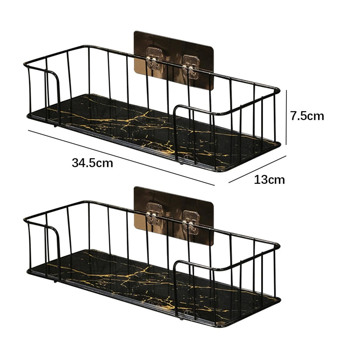 Luxury Bathroom Shelf Without Drilling Iron Wall Shelf With Etsy