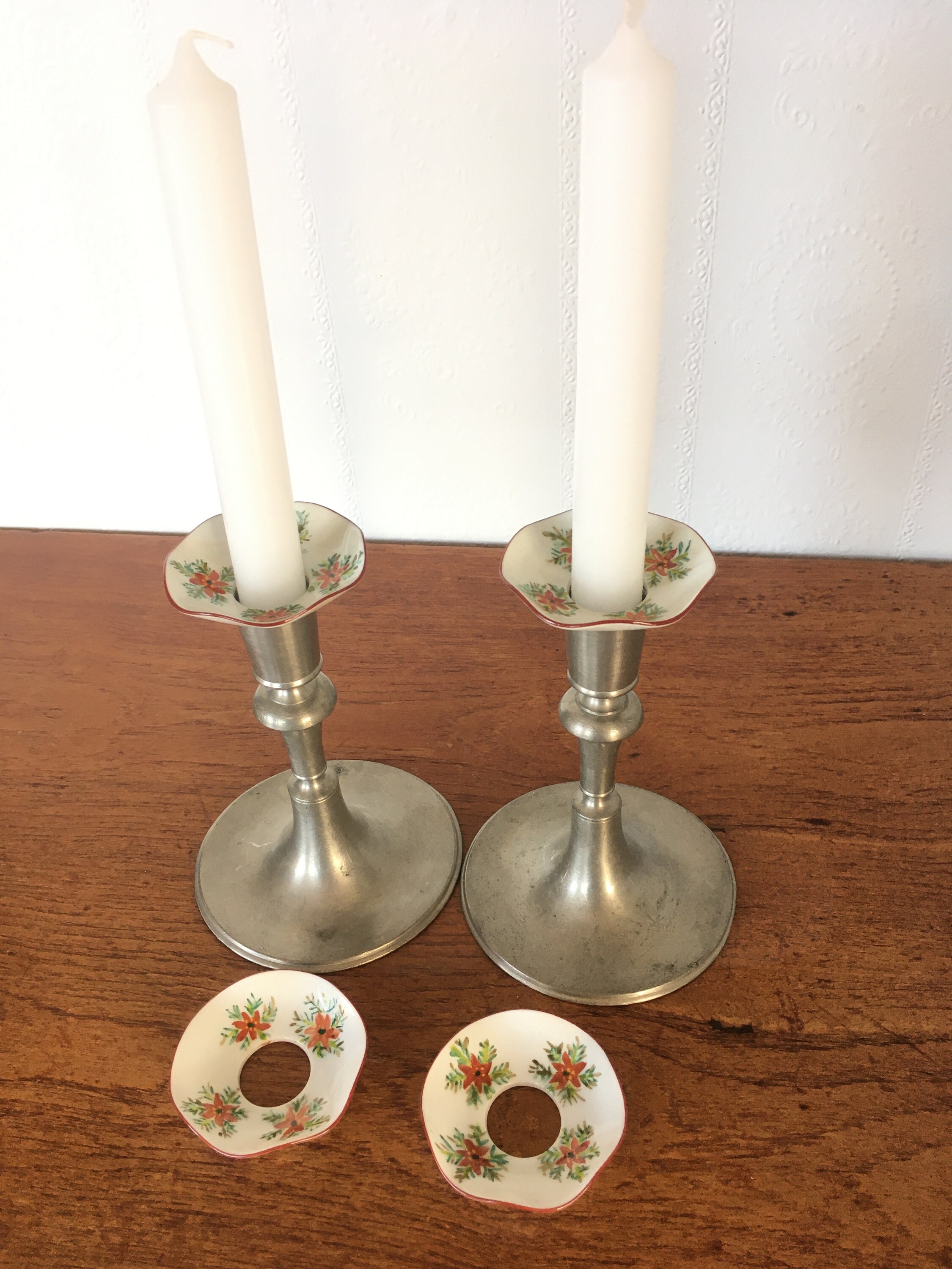 Candle Drip Catchers for Christmas Hand Painted X 4 candles Etsy