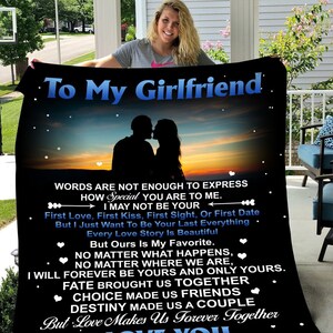 Girlfriend Gift | Sunset Girlfriend Blanket 50x60 | Gift To Girlfriend From Boyfriend, Girlfriend Birthday Gift, Girlfriend Valentine&#39;s Gift