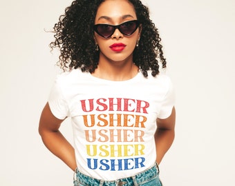 Usher T-Shirt | Usher Concert Shirt, Usher Fan T-Shirt, Usher Lover, Usher Gift Idea, Usher Raymond Gift, Gift For Her