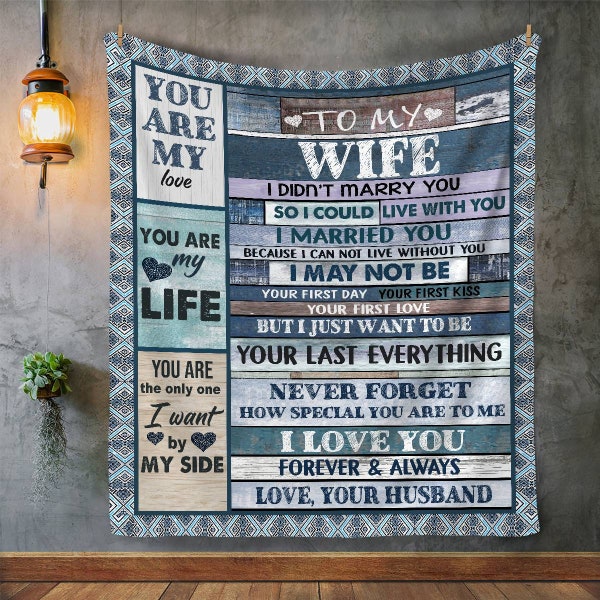 Wife Gift | Last Everything Blanket 50x60 | Gift To Wife From Husband, Wife Birthday Gift, Wife Anniversary Gift, Mother's Day Gift