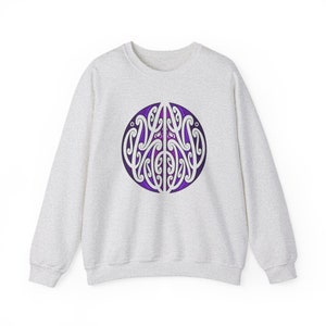 Unisex Sweatshirt featuring purple HAOutfits design. Made in Canada.