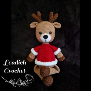Christmas Crochet Pattern Reindeer Amigurumi Pattern Stuffed Toy Festive Season