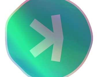KASPA Crypto Logo Holographic stickers