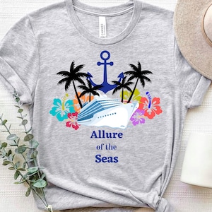 Allure of the Seas cruise shirt, Royal Caribbean cruise shirt, family cruise shirts, group shirts, cruise shirt ideas