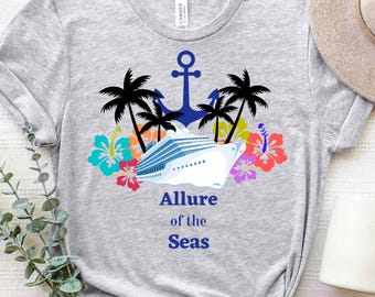 Allure of the Seas cruise shirt, Royal Caribbean cruise shirt, family cruise shirts, group shirts, cruise shirt ideas