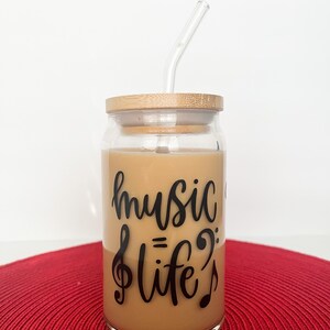 Custom 16 oz decorated Libby glass cans