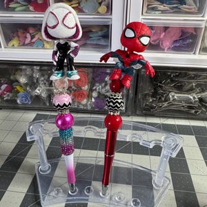 Spider-Man beaded pens