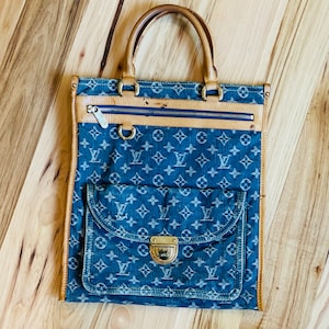 Vintage Louis Vuitton Pleaty Blue Monogram Denim Bag -  Sweden