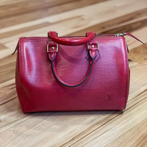 Auténtico Louis Vuitton Speedy 25 vintage en rojo Epi