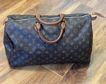 Louis Vuitton Vintage Speedy 35 Lion King (refashioned: hand-painted)