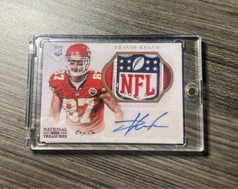 Reprint Travis Kelce Auto Patch Card 1/1 NT Rookie RC Signature Materials 2013 NFL Shield #334 Facsimile