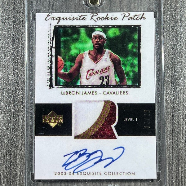 signed lebron james rookie card