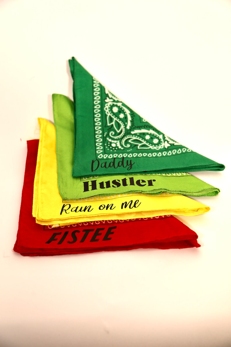 Custom Hanky Hanky Code Personalized Bandanna Gay Flagging Etsy