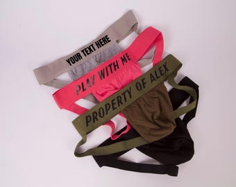 Custom Jockstrap underwear for men lgbt gift clubbing underwear personalized jockstrap