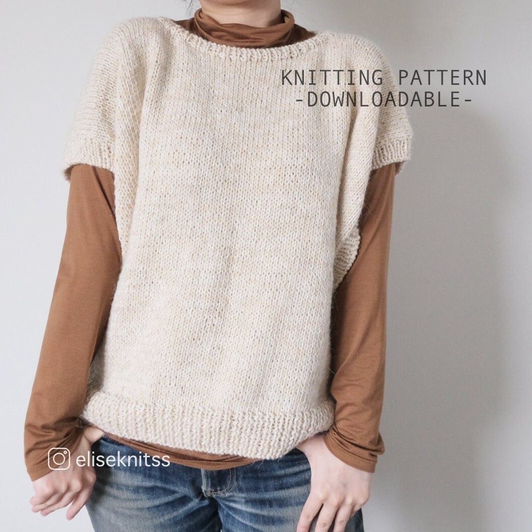 Ava Vest | Downloadable Knitting Pattern | Knitwear Women | Easy ...