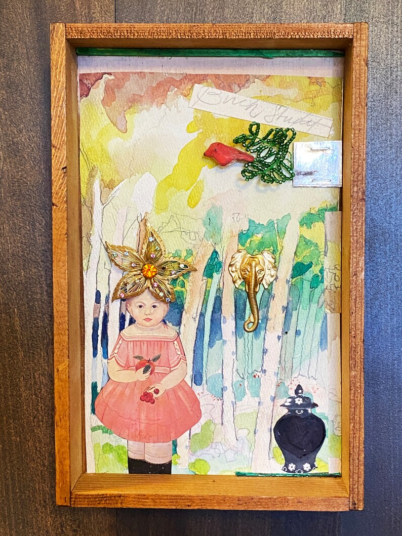 Assemblage Multi Media Art on Board Shadowbox Etsy