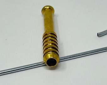 2 inch Brass Pipe with ripped end for quick cooling and free poker.