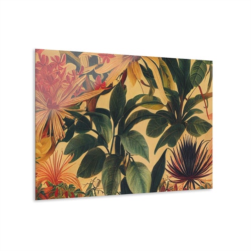 Abstract Flora Tropical Botanical Painting shops (Ultra-High Resolution) printed on Modern Acrylic