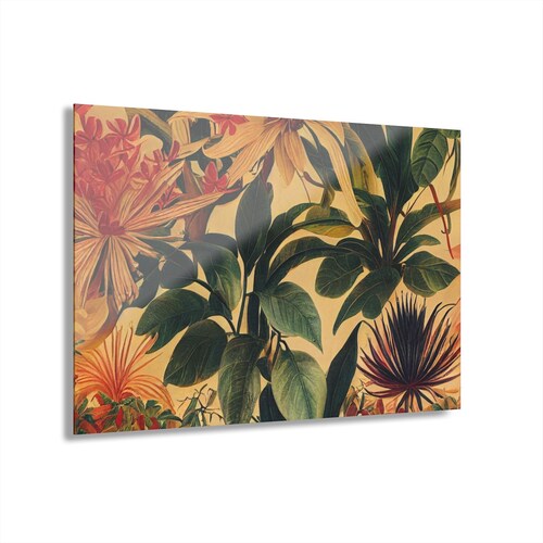 Abstract Flora Tropical Botanical Painting shops (Ultra-High Resolution) printed on Modern Acrylic