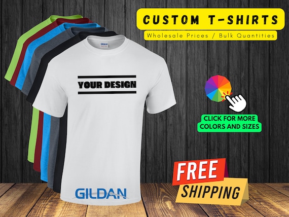 Custom T-shirts, Personalized T Shirts, Wholesale Shirts, Bulk Tees for  Company, Team, Work, School, Family, Group, Party, Event 